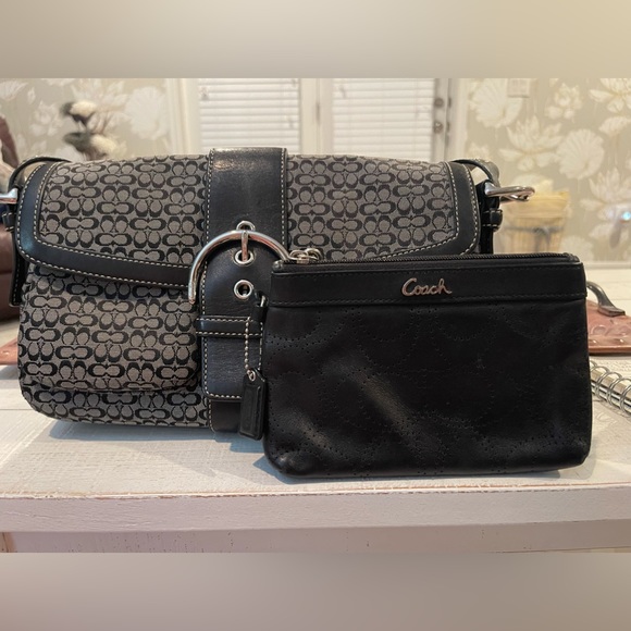 Coach Handbags - Coach shoulder bag and wristlet set